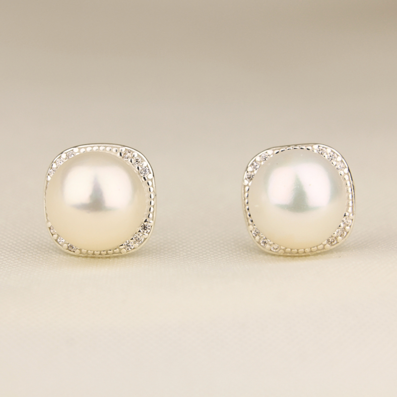 Pendientes Classic Square Pearl