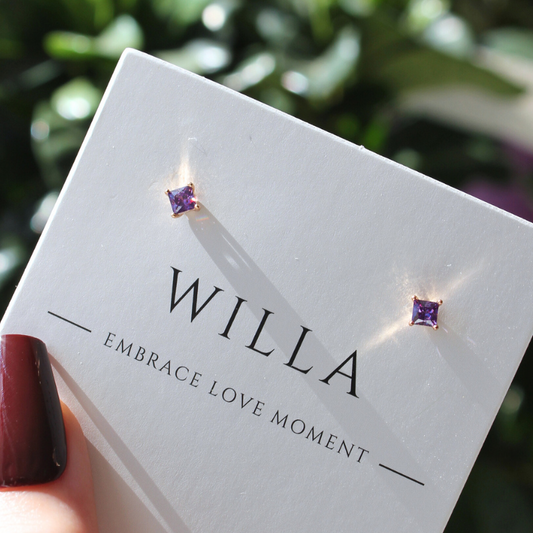 Amethyst Gleam Studs