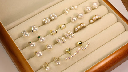 Pendientes Perlas de Corona Esmeralda