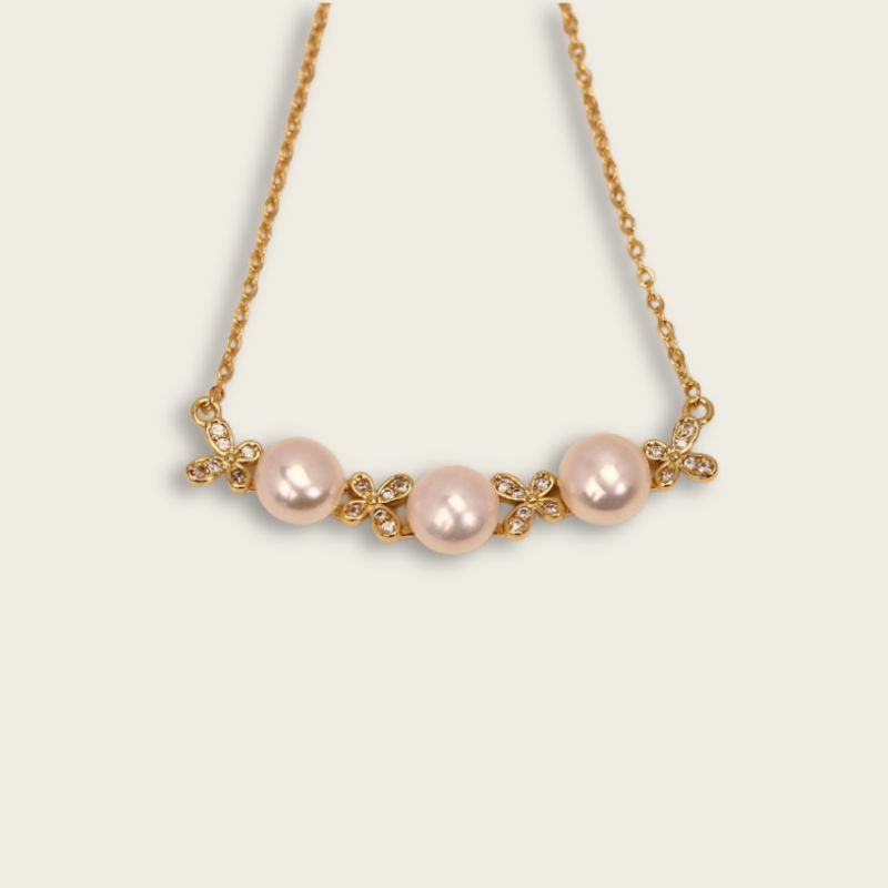 Ribbon of Butterfly Pearl Necklace